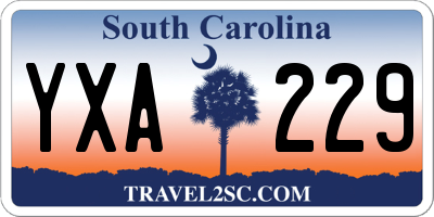 SC license plate YXA229