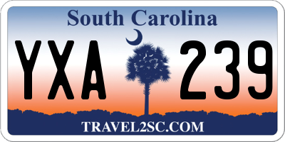 SC license plate YXA239