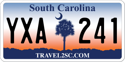 SC license plate YXA241