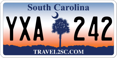 SC license plate YXA242