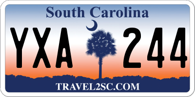 SC license plate YXA244