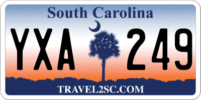 SC license plate YXA249