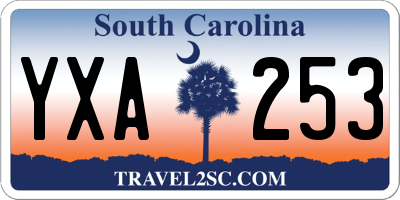 SC license plate YXA253