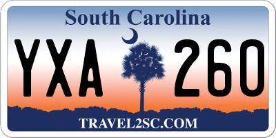 SC license plate YXA260
