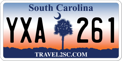 SC license plate YXA261