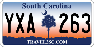 SC license plate YXA263