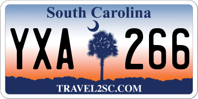 SC license plate YXA266