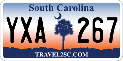 SC license plate YXA267