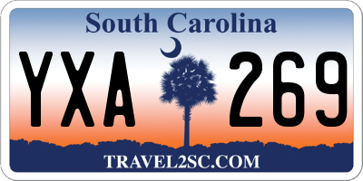 SC license plate YXA269
