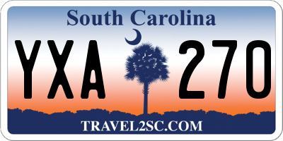 SC license plate YXA270