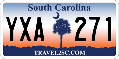 SC license plate YXA271