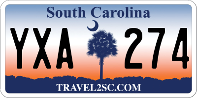 SC license plate YXA274
