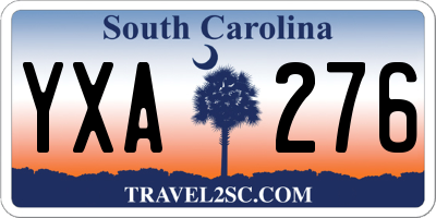 SC license plate YXA276
