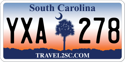 SC license plate YXA278