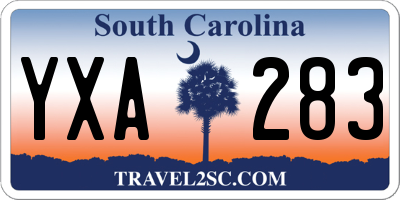 SC license plate YXA283