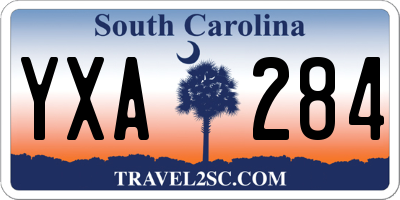 SC license plate YXA284