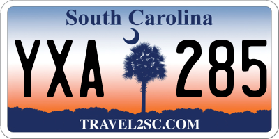 SC license plate YXA285