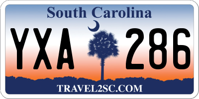 SC license plate YXA286