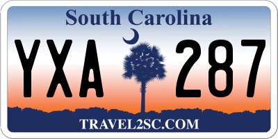 SC license plate YXA287