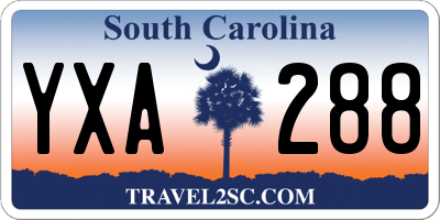 SC license plate YXA288