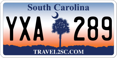 SC license plate YXA289