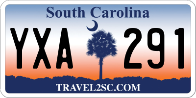 SC license plate YXA291