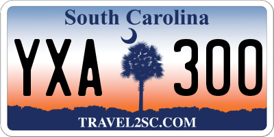 SC license plate YXA300