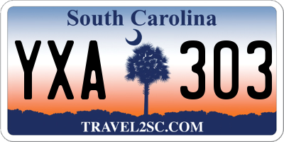 SC license plate YXA303