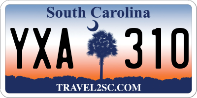 SC license plate YXA310