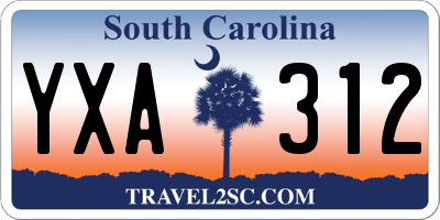 SC license plate YXA312