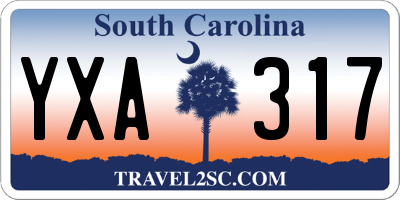 SC license plate YXA317