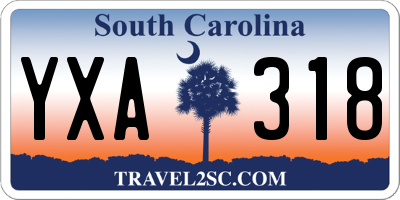 SC license plate YXA318