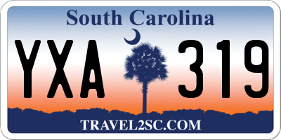 SC license plate YXA319
