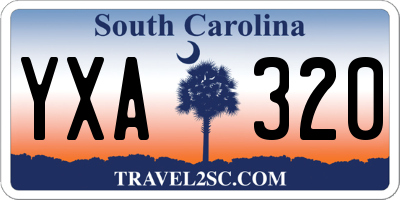 SC license plate YXA320