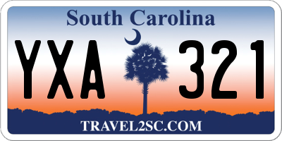 SC license plate YXA321