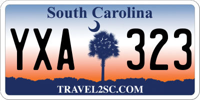 SC license plate YXA323