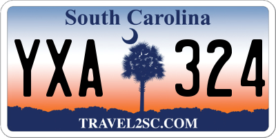 SC license plate YXA324