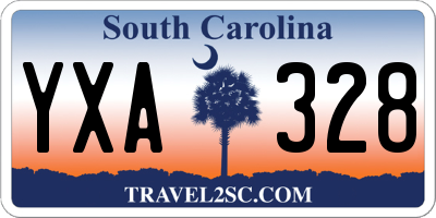 SC license plate YXA328
