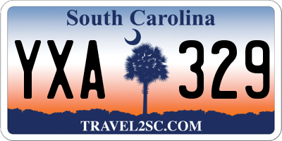 SC license plate YXA329