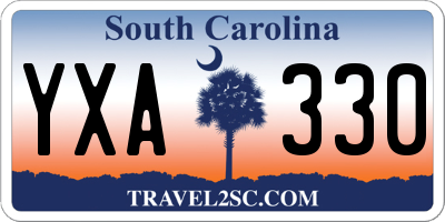 SC license plate YXA330