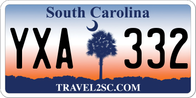 SC license plate YXA332