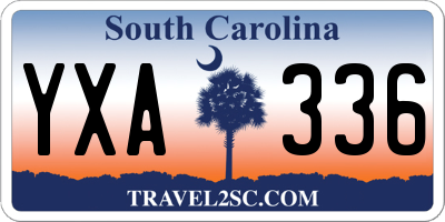 SC license plate YXA336