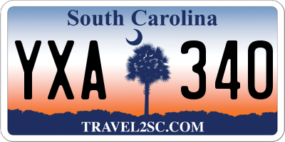 SC license plate YXA340