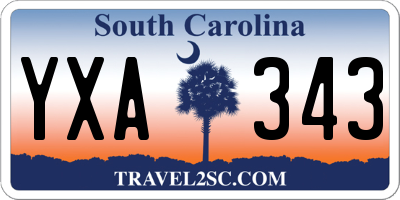 SC license plate YXA343