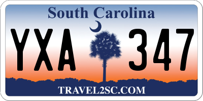 SC license plate YXA347