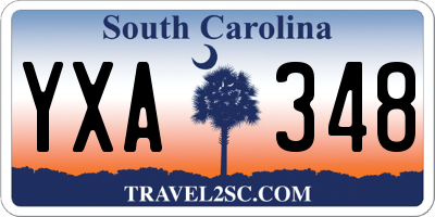 SC license plate YXA348