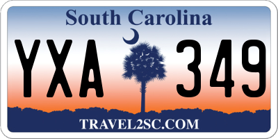 SC license plate YXA349