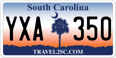 SC license plate YXA350
