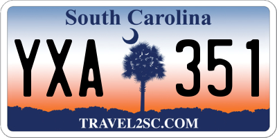 SC license plate YXA351