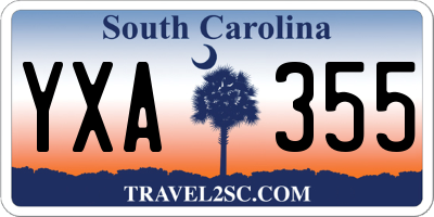 SC license plate YXA355